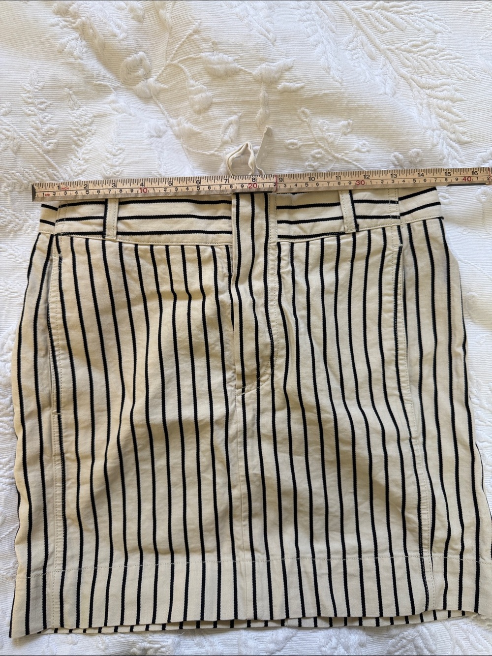 See By Chloé Striped Linen Blend Mini Skirt Size 4 - Picture 8 of 9